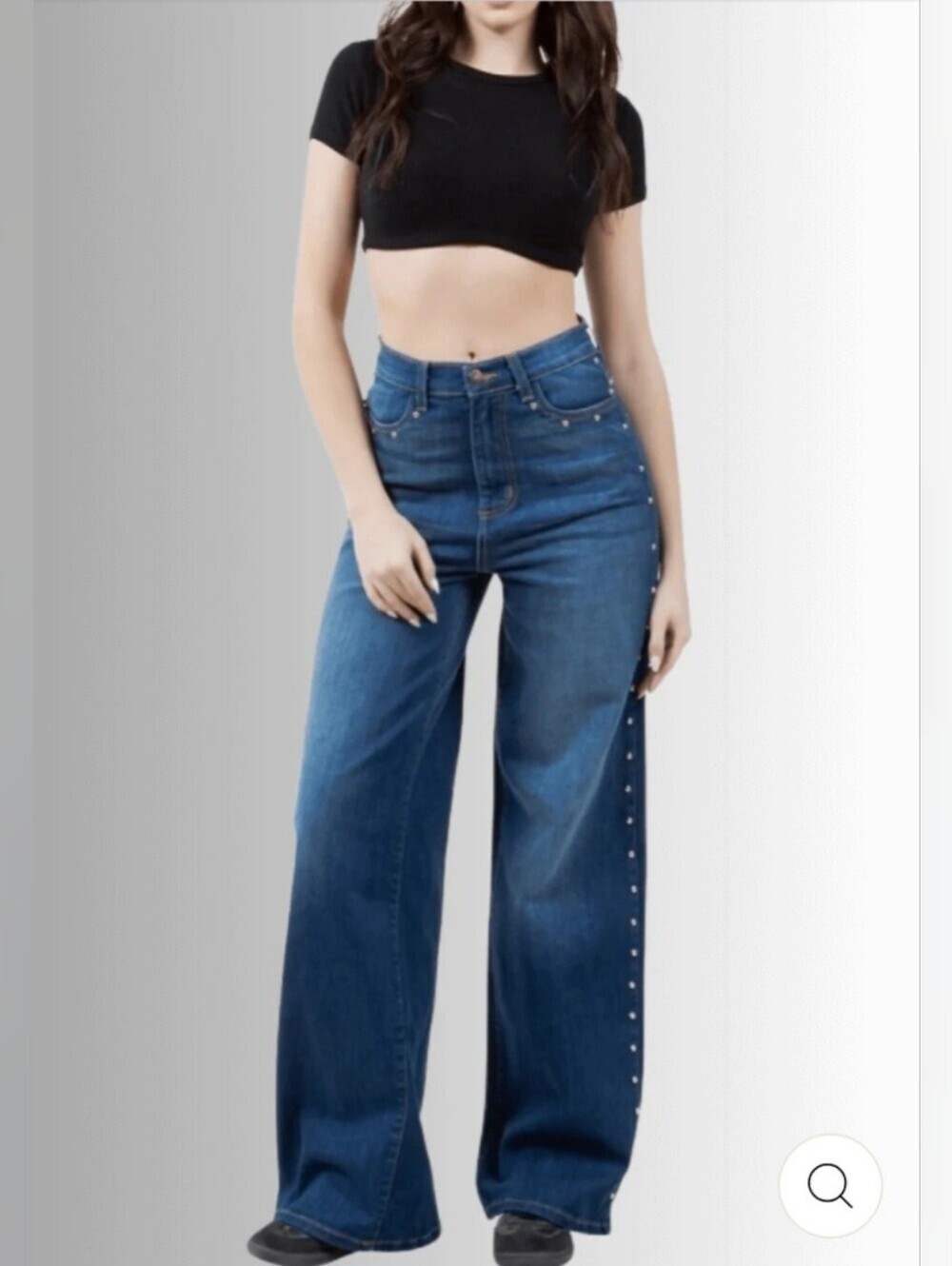 New Kancan Camilla Wode Leg Studded Jeans 15/31